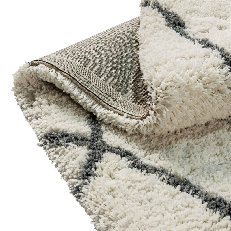 Flash Furniture 8' x 10' Polyester Area Rug in Ivory and Gray