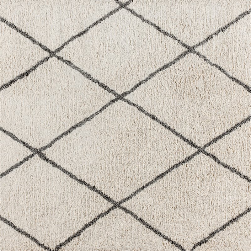 Flash Furniture 8' x 10' Polyester Area Rug in Ivory and Gray