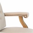 Flash Furniture Microfiber Fabric Executive Swivel Office Chair in Ivory