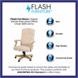 Flash Furniture Microfiber Fabric Executive Swivel Office Chair in Ivory