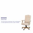 Flash Furniture Microfiber Fabric Executive Swivel Office Chair in Ivory