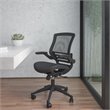 Flash Furniture Metal Executive Office Chair with Flip-Up Arms in Black