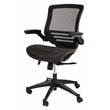 Flash Furniture Metal Executive Office Chair with Flip-Up Arms in Black