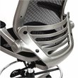 Flash Furniture Metal Drafting Chair with Flip-Up Arms in Black/Graphite Silver