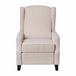 Flash Furniture Prescott Wing Back Fabric Pocket Spring Recliner in Cream
