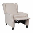 Flash Furniture Prescott Wing Back Fabric Pocket Spring Recliner in Cream