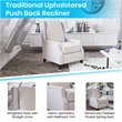 Flash Furniture Prescott Wing Back Fabric Pocket Spring Recliner in Cream