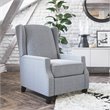 Flash Furniture Prescott Wing Back Fabric Pocket Spring Recliner in Gray