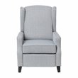 Flash Furniture Prescott Wing Back Fabric Pocket Spring Recliner in Gray