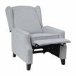 Flash Furniture Prescott Wing Back Fabric Pocket Spring Recliner in Gray