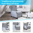 Flash Furniture Prescott Wing Back Fabric Pocket Spring Recliner in Gray