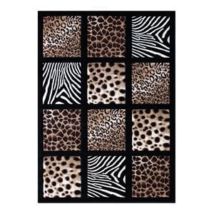Flash Furniture Menagerie 62.4&quot x 87.6&quot Olefin Fabric Area Rug in Black