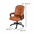 Flash Furniture Flash Fundamentals LeatherSoft Executive Office Chair in Brown