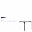 Flash Furniture Square Bi-Fold Metal Folding Table with Carrying Handle in Gray