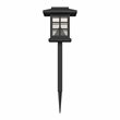 Flash Furniture Solar Powered LED Plastic Landscape Lights in Black (Set of 8)