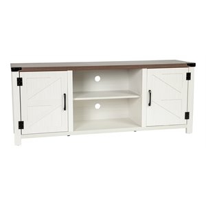 Flash Furniture Ayrith Engineered Wood TV Stand Fits up to 65&quot TV's in White