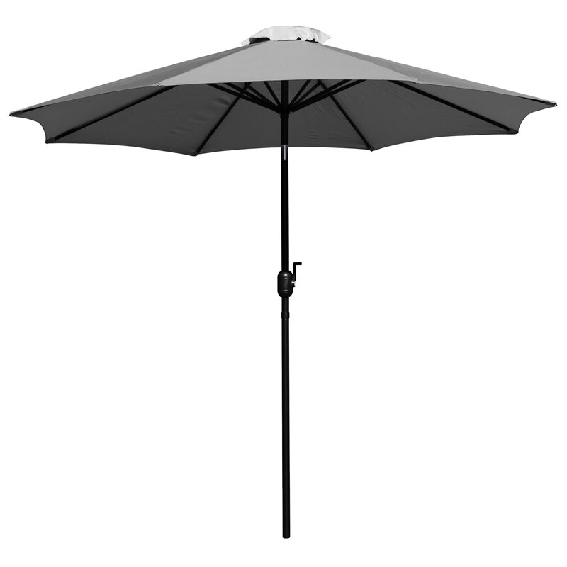 Flash Furniture 9 FT Round Aluminum Umbrella with 1.5