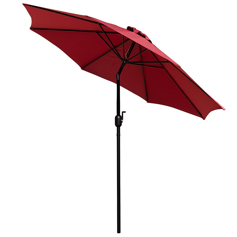 Flash Furniture 9 FT Round Aluminum Umbrella with 1.5