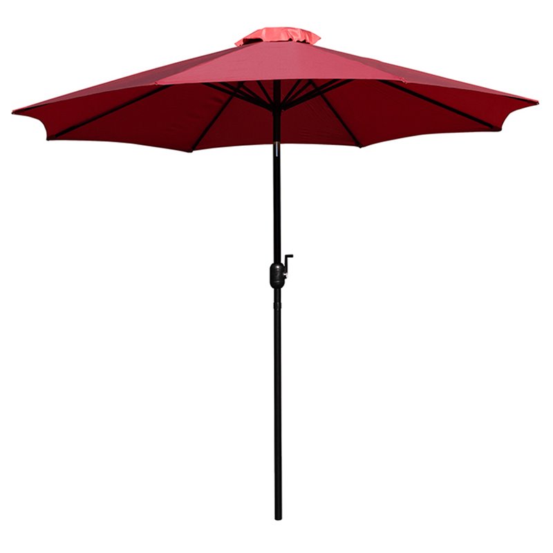 Flash Furniture 9 FT Round Aluminum Umbrella with 1.5