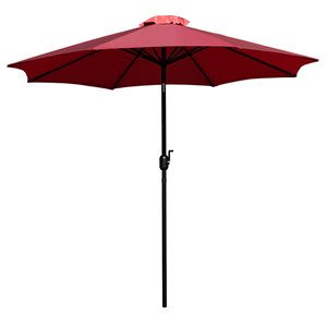 Flash Furniture 9 FT Round Aluminum Umbrella with 1.5&quot Diameter Pole in Red