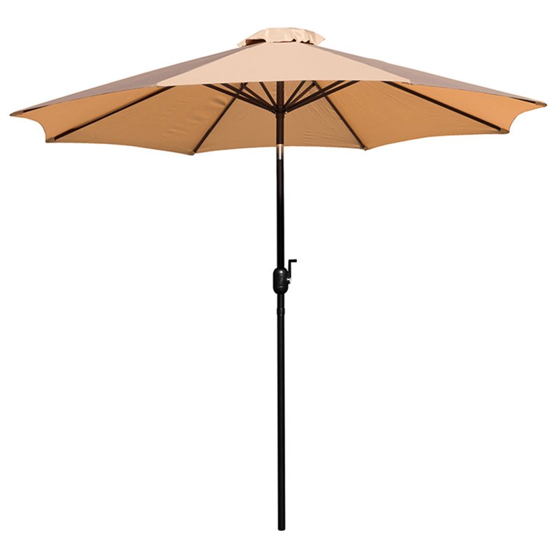 Flash Furniture 9 FT Round Aluminum Umbrella with 1.5