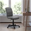 Flash Furniture Mid-Back Quilted Plastic and Metal Home Office Chair in Gray