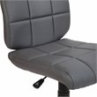 Flash Furniture Mid-Back Quilted Plastic and Metal Home Office Chair in Gray