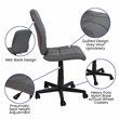 Flash Furniture Mid-Back Quilted Plastic and Metal Home Office Chair in Gray