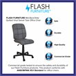 Flash Furniture Mid-Back Quilted Plastic and Metal Home Office Chair in Gray