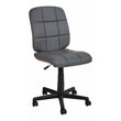 Flash Furniture Mid-Back Quilted Plastic and Metal Home Office Chair in Gray