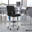 Flash Furniture Mid-Back Adjustable Foot Ring Metal Drafting Chair in Black