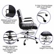 Flash Furniture Mid-Back Adjustable Foot Ring Metal Drafting Chair in Black