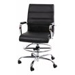 Flash Furniture Mid-Back Adjustable Foot Ring Metal Drafting Chair in Black