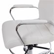 Flash Furniture Mid-Back Adjustable Foot Ring Metal Drafting Chair in White