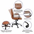 Flash Furniture Mid-Back LeatherSoft Executive Swivel Office Chair in Brown