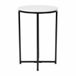Flash Furniture Hampstead Metal and Laminate End Table in White/Matte Black
