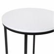 Flash Furniture Hampstead Metal and Laminate End Table in White/Matte Black