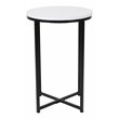 Flash Furniture Hampstead Metal and Laminate End Table in White/Matte Black