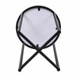Flash Furniture Hampstead Metal End Table with Crisscross Frame in White/Black