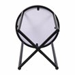 Flash Furniture Hampstead Metal End Table with Crisscross Frame in Walnut/Black