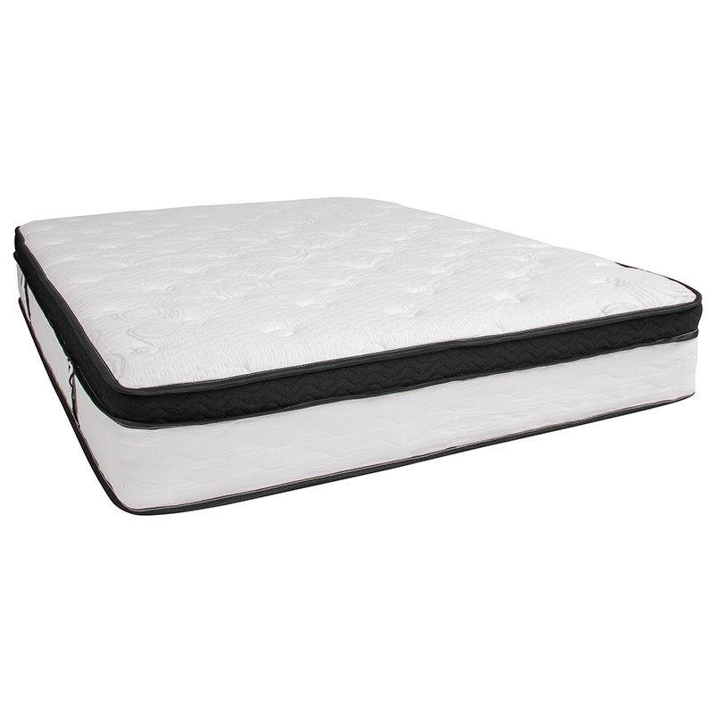 Flash Furniture Metal Queen Bed Frame and 12