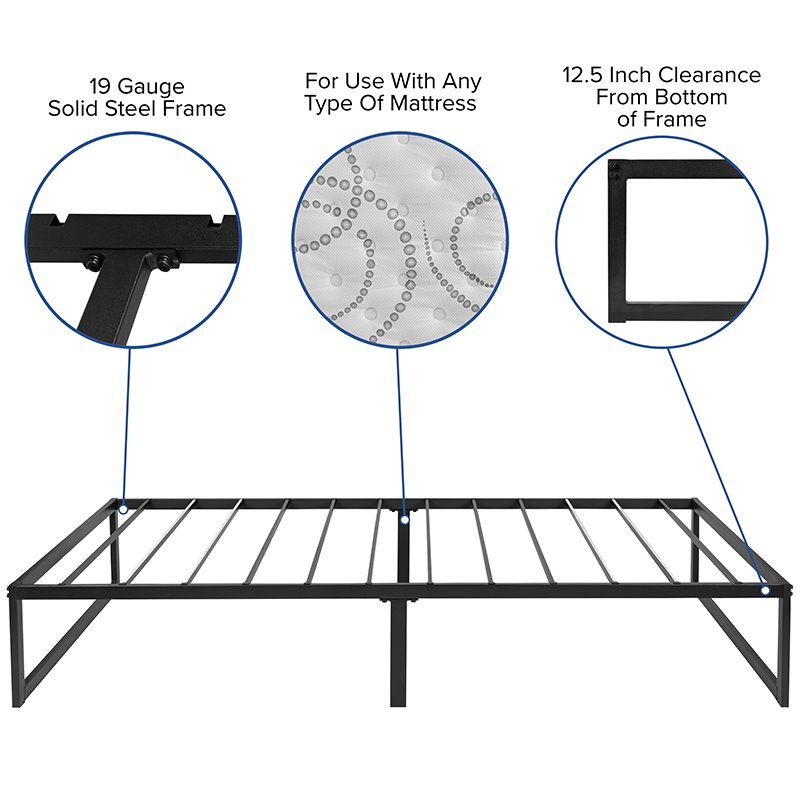 Flash Furniture Metal Twin Bed Frame and 12