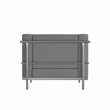 Flash Furniture Hercules Regal LeatherSoft Chair with Encasing Frame in Gray