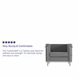 Flash Furniture Hercules Regal LeatherSoft Chair with Encasing Frame in Gray