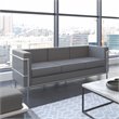 Flash Furniture Hercules Regal LeatherSoft Sofa with Encasing Frame in Gray
