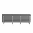 Flash Furniture Hercules Regal LeatherSoft Sofa with Encasing Frame in Gray
