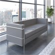 Flash Furniture Hercules Regal LeatherSoft Sofa with Encasing Frame in Gray