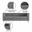 Flash Furniture Hercules Regal LeatherSoft Sofa with Encasing Frame in Gray