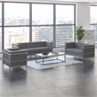 Flash Furniture Hercules Regal LeatherSoft Reception Set in Gray