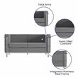 Flash Furniture Hercules Regal LeatherSoft Reception Set in Gray